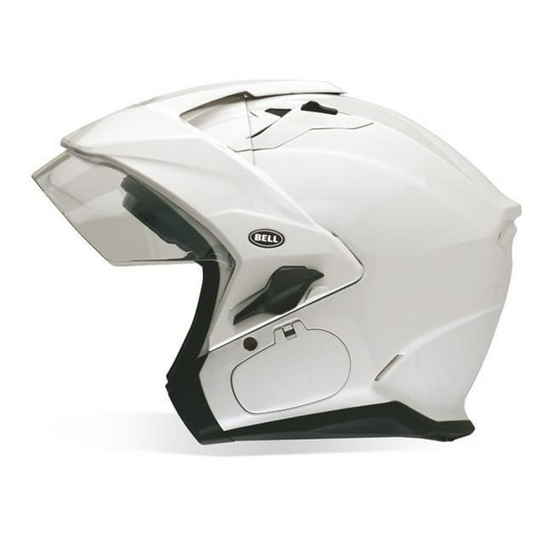 Solid Gloss Pearl White, Small Bell Mag-9 Open Face Motorcycle Helmet Solid Gloss Pearl White, Small Bell Mag-9 Open Face Motorcycle Helmet